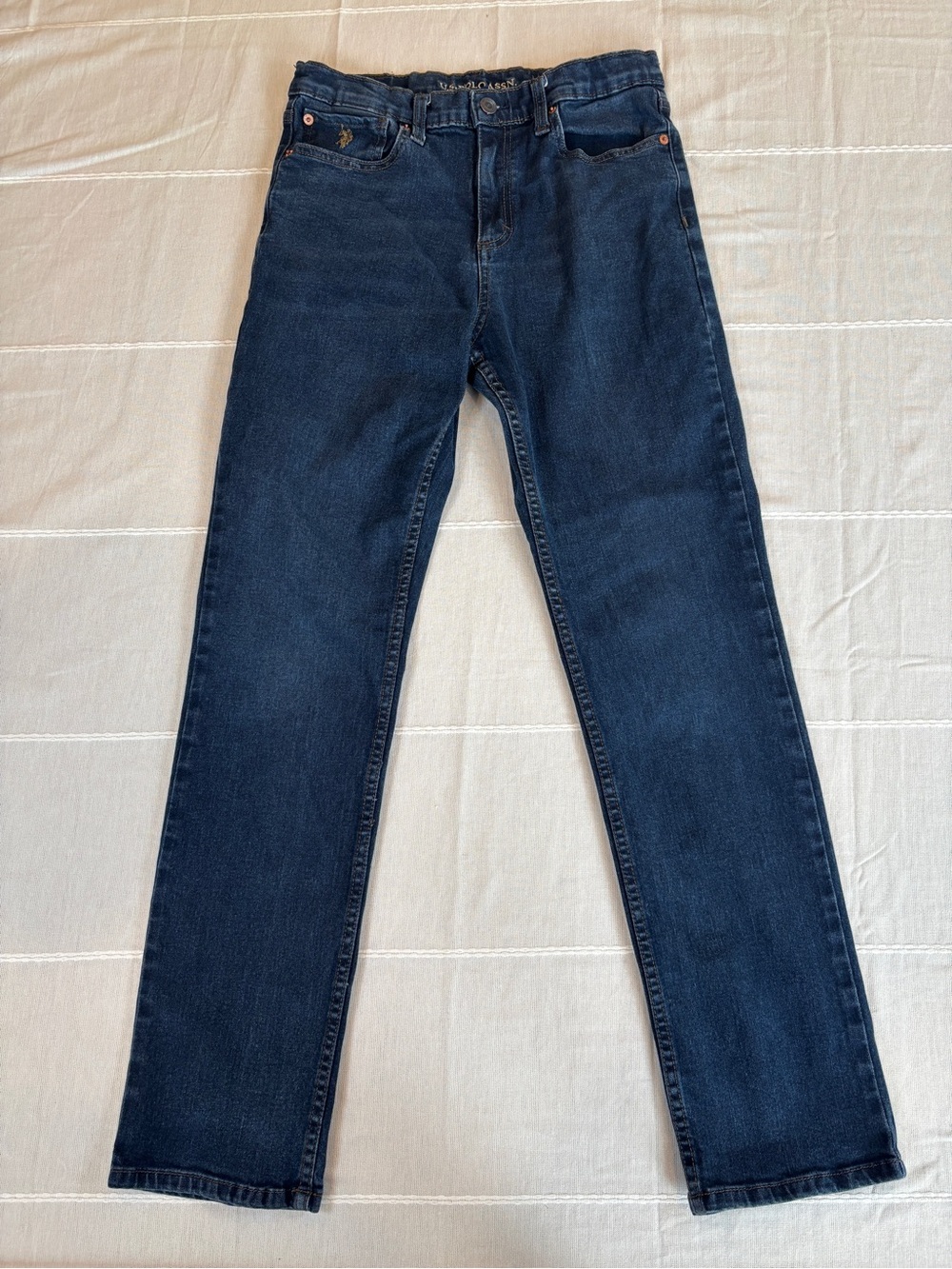 U.S. Polo Assn. Boys Dark Wash Straight Jeans 18